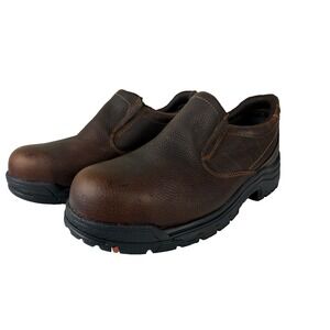 Timberland PRO TiTAN Slip-On 10.5 W Brown Alloy Safety Toe Men's NIB Holiday Rea